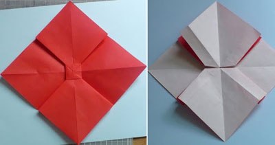 Học gấp nơ bằng giấy bước 4 - học gấp giấy Origami