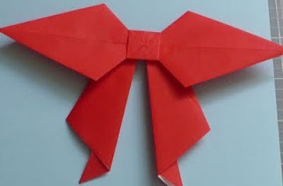 Học gấp nơ bằng giấy bước 8 - học gấp giấy Origami