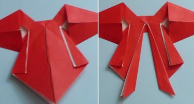 Học gấp nơ bằng giấy bước 9 - học gấp giấy Origami
